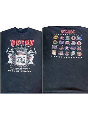 Vintage 2000’s Negro League Baseball Hall Of Fame T-shirt Size 2XL Double Sided